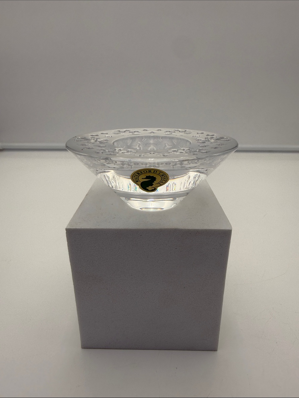 Waterford Crystal Holiday Winter tealight candle holder.